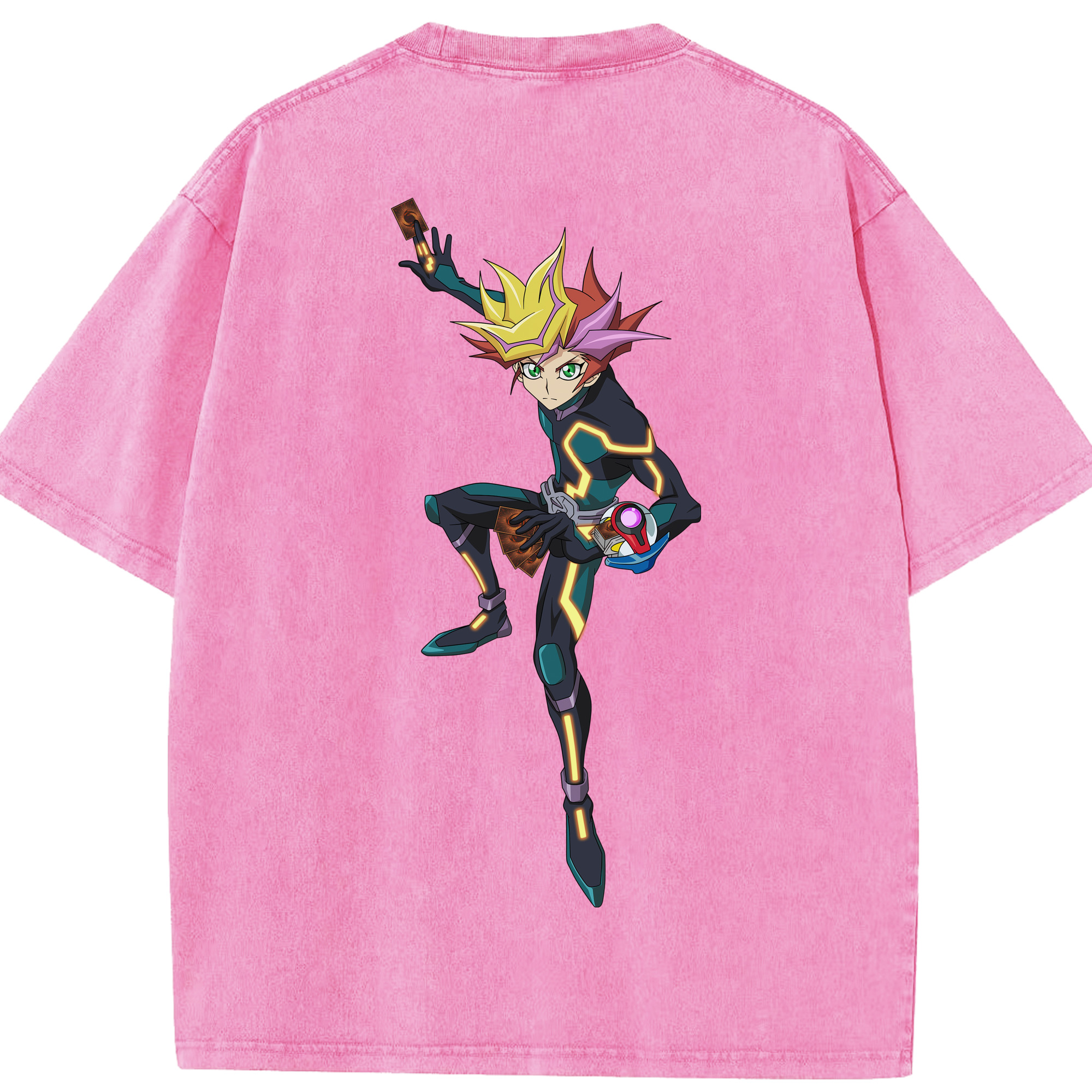 （画像用） 遊☆戯☆王 Yu-Gi-Oh! 綿100% ヴィンテージ風 半袖Tシャツ（背面プリント）